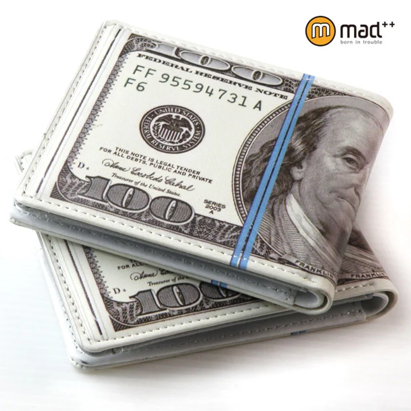 Кошелек с дизайном 100-долларовой купюры